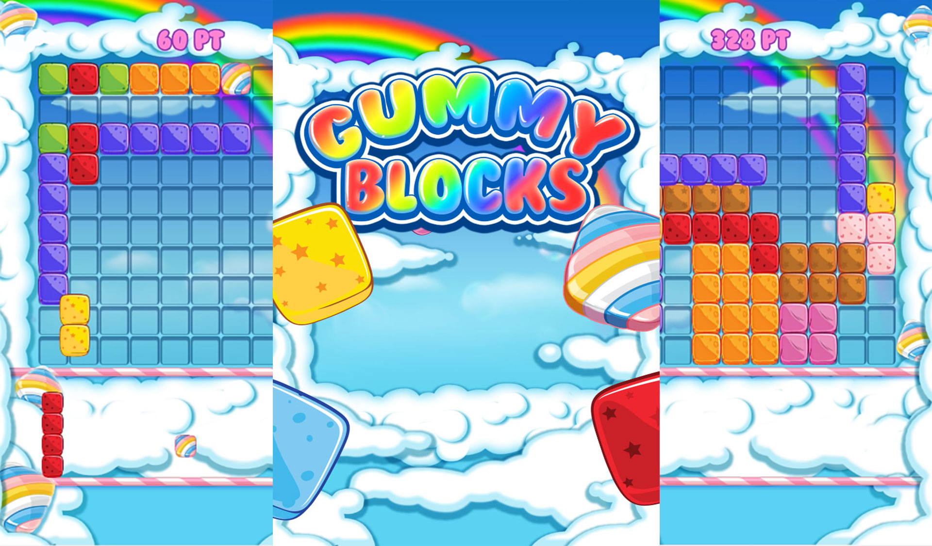 Gummy Blocks - HTML5 Puzzle Game 